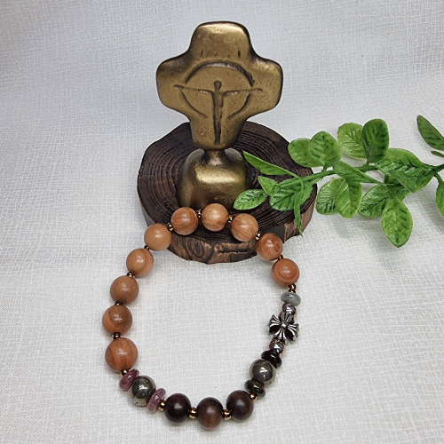 벽조목 올리브 1단 묵주팔찌