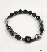 블랙호안석 체코글라스 써지컬 묵주팔찌