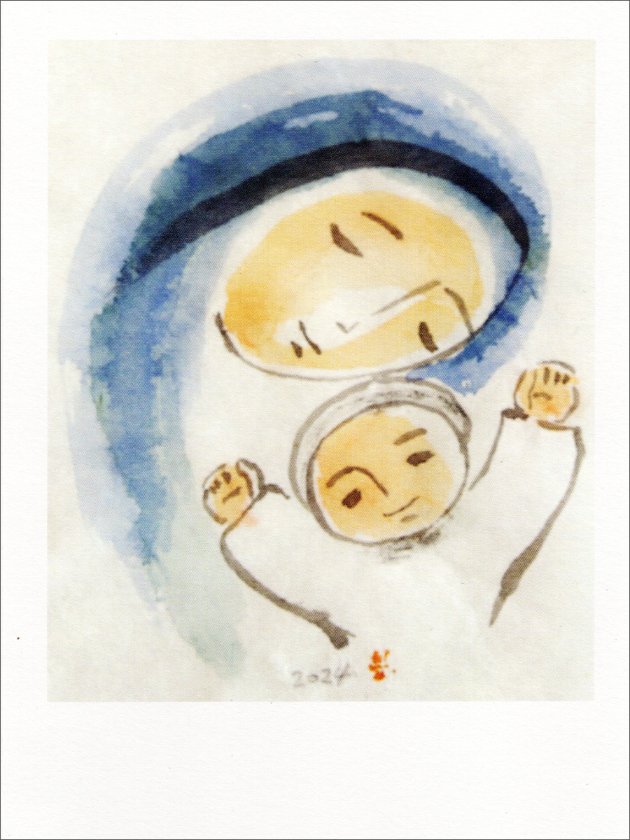성모와 아기 예수3_카드 (최봉자 수녀/2024作)